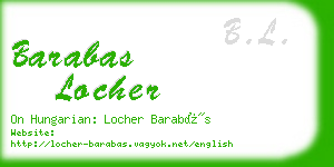 barabas locher business card